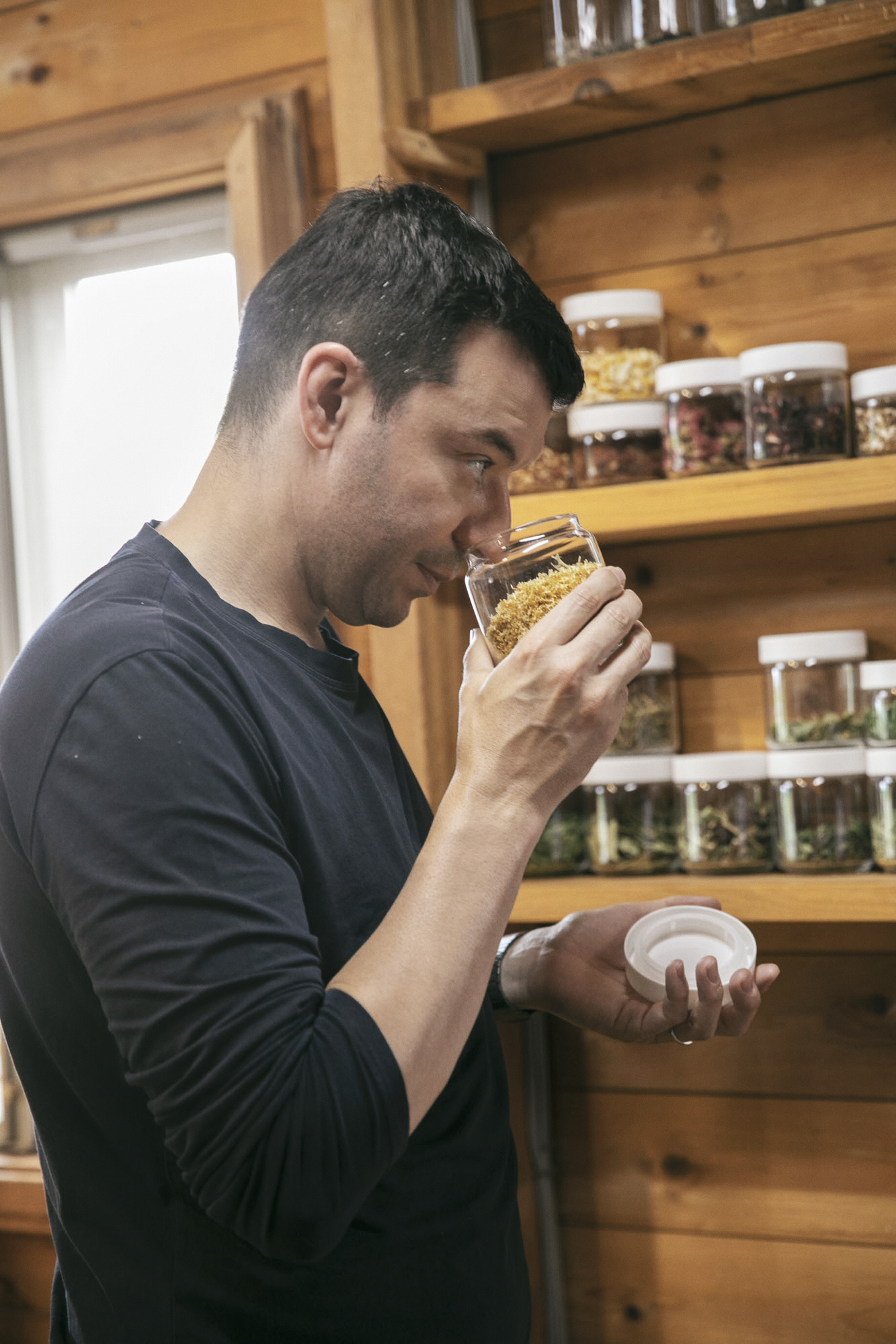 Chef decorating carrots