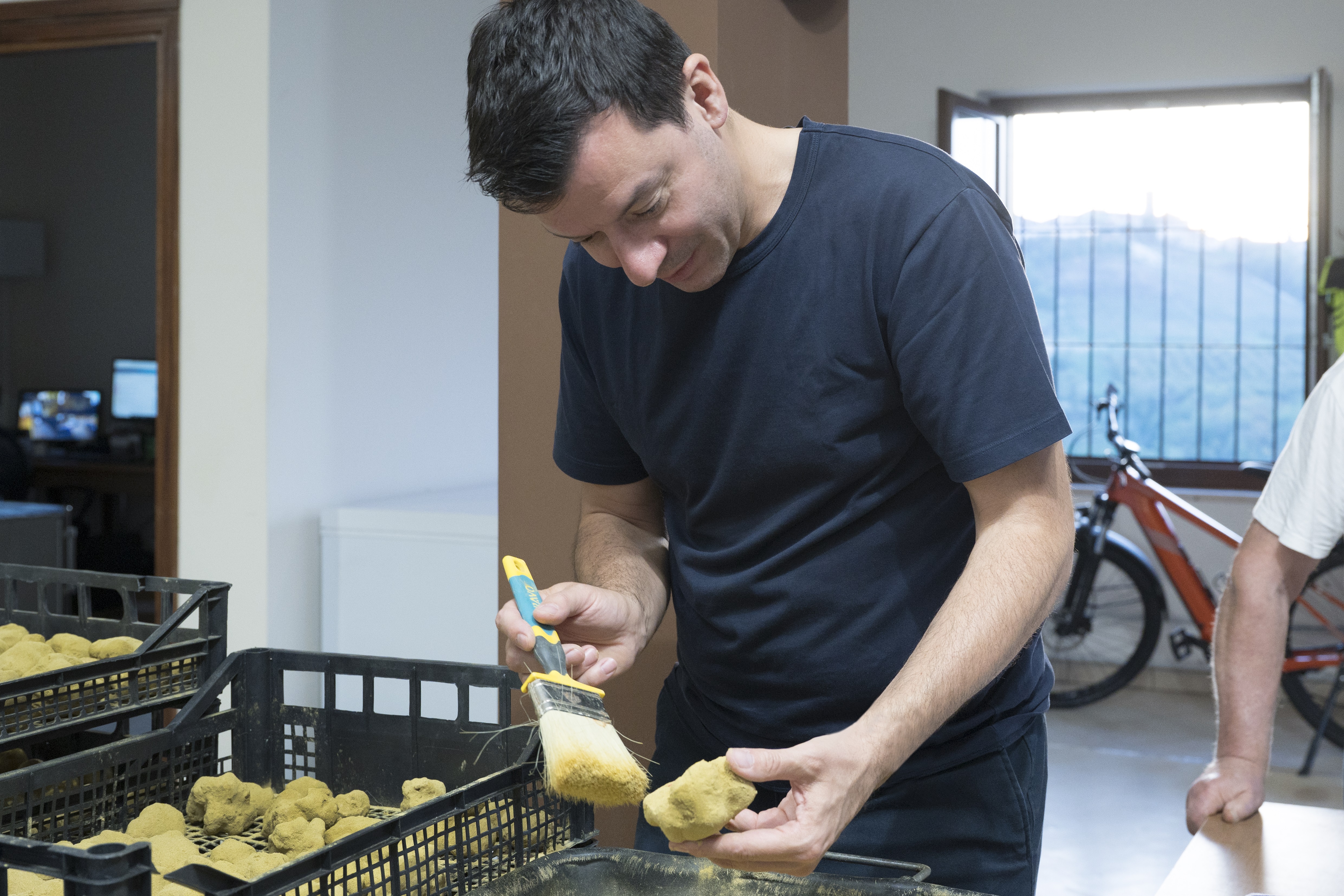 Chef is cooking set of appetizers
